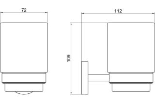 Стакан Aquatek Бетта AQ4604MB черный